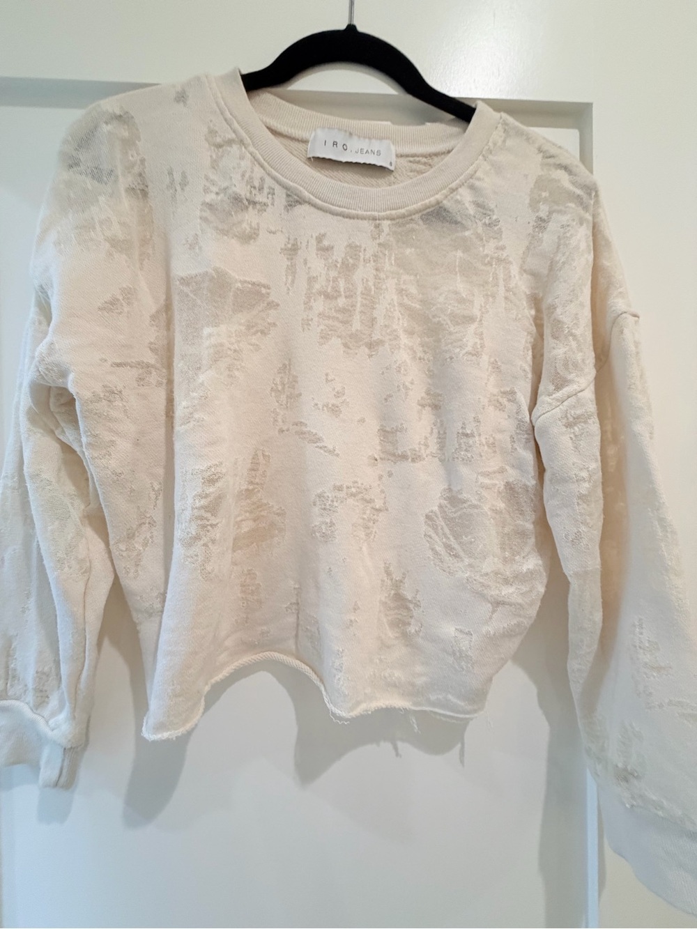 IRO Cream Textured Crewneck Sweater